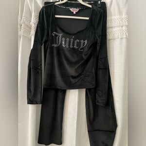 JUICY COUTURE VELVET FLEECE SET | SIZE LARGE